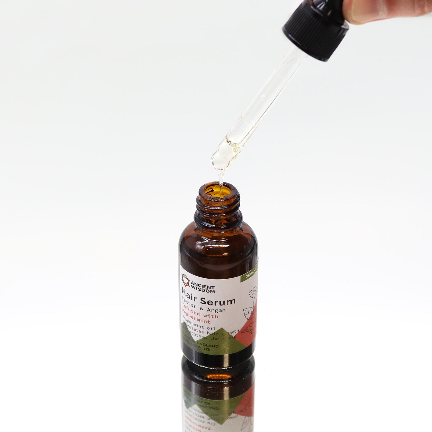 Peppermint Organic Hair Serum 30ml - Handmade In UK Vegan Premium Ingredients