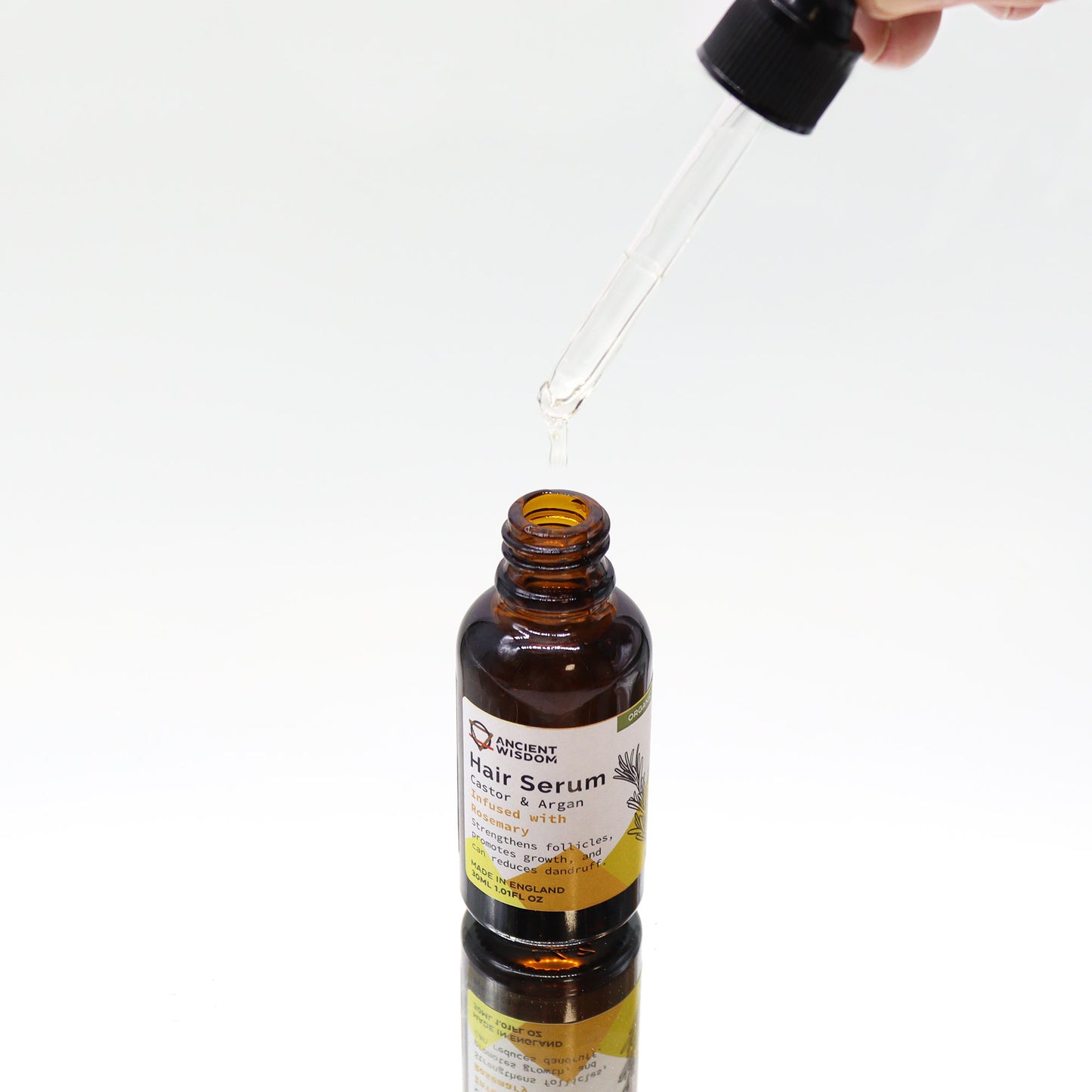 Rosemary Organic Hair Serum 30ml - Handmade In UK Vegan Premium Ingredients