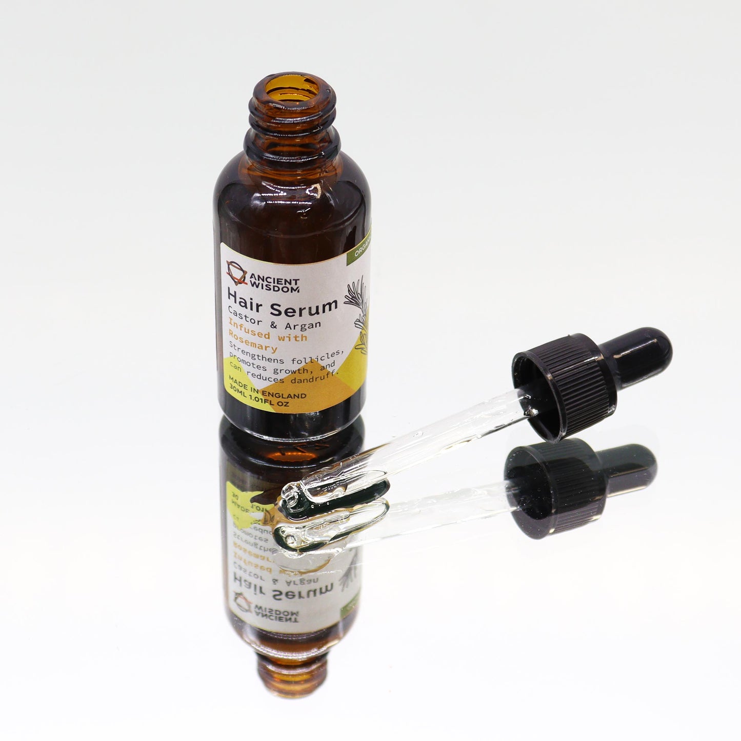 Rosemary Organic Hair Serum 30ml - Handmade In UK Vegan Premium Ingredients