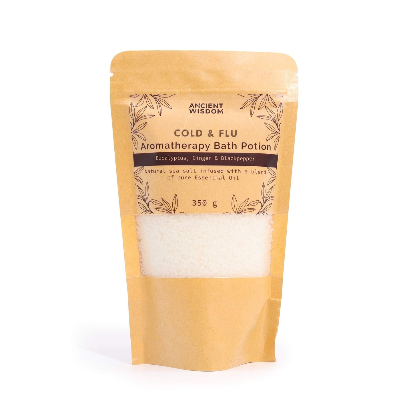Aromatherapy Bath Potion in Kraft Bag 350g - Colds & Flu Aromatherapy Bath Potion 350g - Bath Indulgence