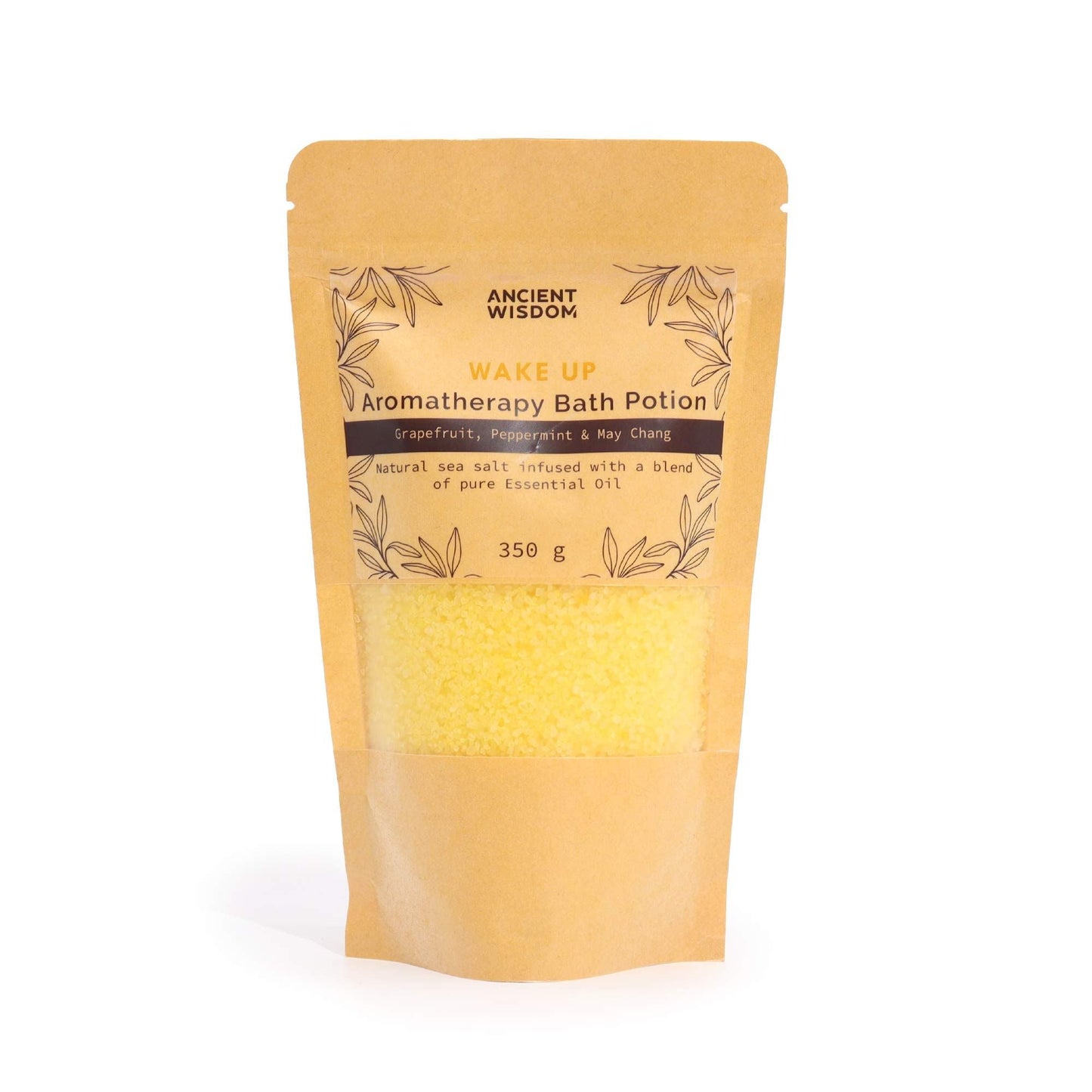 Aromatherapy Bath Potion in Kraft Bag 350g - Wake Up Aromatherapy Bath Potion 350g - Bath Indulgence