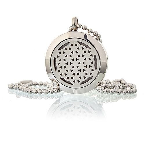 Aromatherapy Diffuser Necklace - Flower of Life 25mm Aromatherapy Diffuser Necklaces - Bath Indulgence