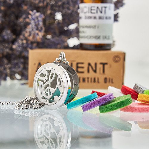 Aromatherapy Diffuser Necklace - Music Notes 25mm Aromatherapy Diffuser Necklaces - Bath Indulgence