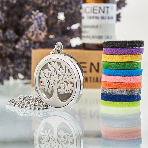 Aromatherapy Diffuser Necklace - Tree of Life 30mm Aromatherapy Diffuser Necklaces - Bath Indulgence
