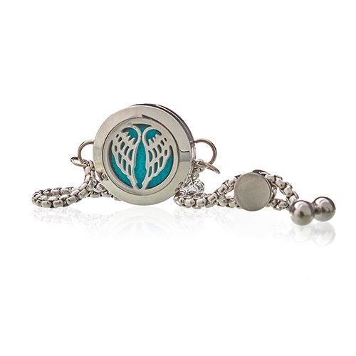 Aromatherapy Jewellery Chain Bracelet - Angel Wings - 20mm Aromatherapy Diffuser Necklaces - Bath Indulgence