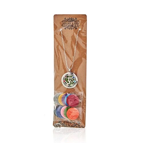 Aromatherapy Jewellery Necklace - Yoga Chakra - 30mm Aromatherapy Diffuser Necklaces - Bath Indulgence