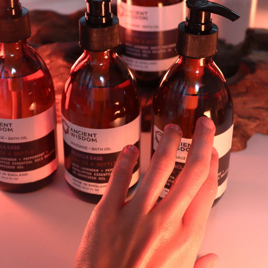 Aromatherapy Massage and Bath Oil - Muscle Ease 300ml Massage & Bath Oils - 300ml (With Pump) - Bath Indulgence