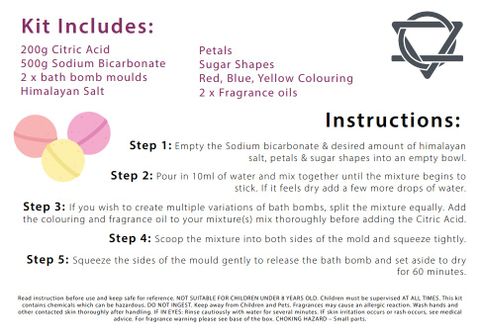 Bath Bomb Kit - Pink Lemonade & Citrus Blast - Bath Indulgence