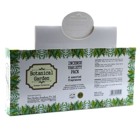 Botanical Garden Incense Gift Set - 4 Assorted Fragrances Golden Nagchampa - Bath Indulgence