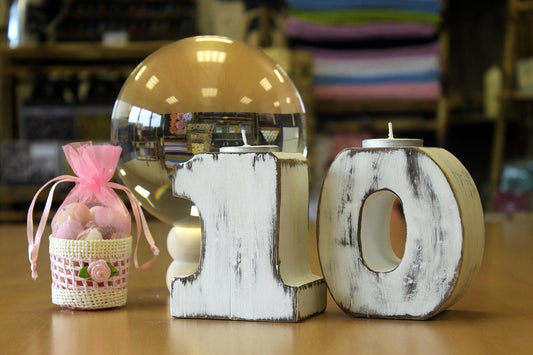 Candle Holder Wooden Birthday Numbers - No.0 Wooden Birthday Numbers - Bath Indulgence