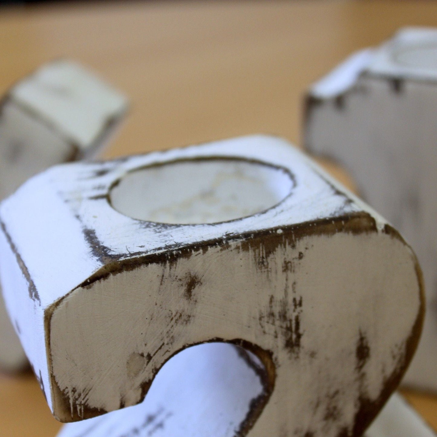 Candle Holders Wooden Birthday Numbers - No.3 Wooden Birthday Numbers - Bath Indulgence