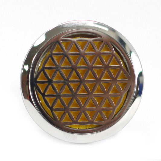 Car Diffuser Kit - Flower of Life - 30mm Aromatherapy Car Diffuser Kit - Bath Indulgence
