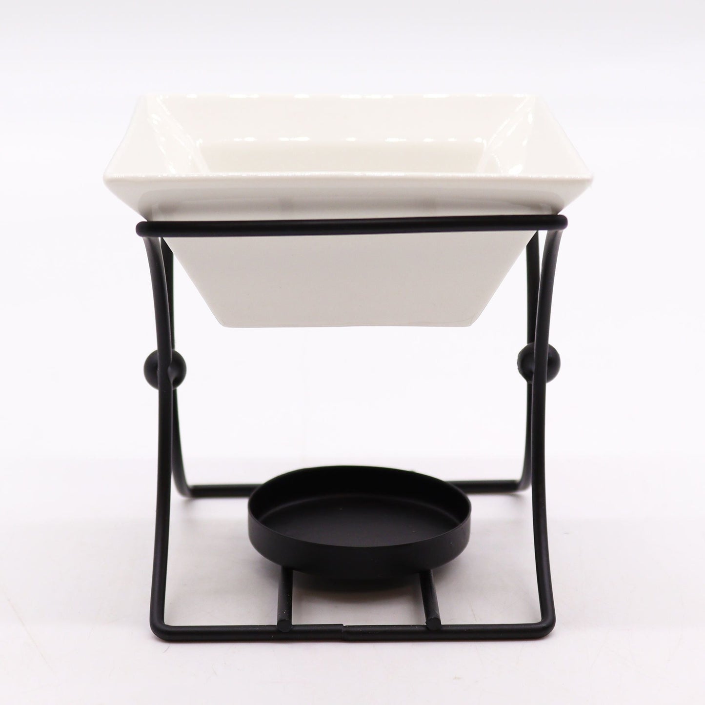 Ceramic & Metal Square Stand Cool Designs Oil Burners - Bath Indulgence