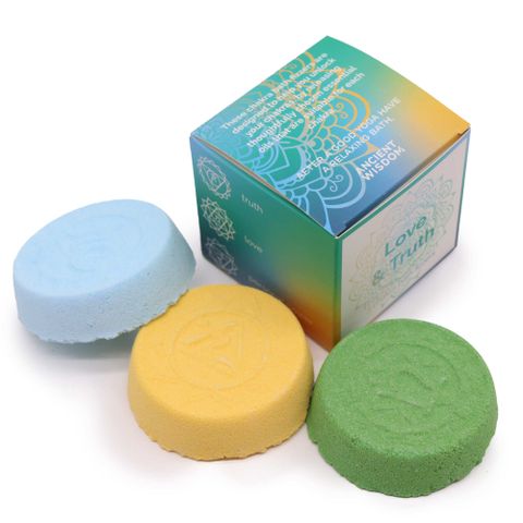 Chakra Bath Fizz - Small box - Love & Truth Chakra Bath Fizzers Sets - Bath Indulgence