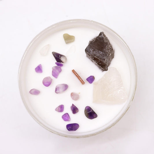 Chakra Crystal Candles - Crown Chakra Chakra Crystal Candles - Bath Indulgence