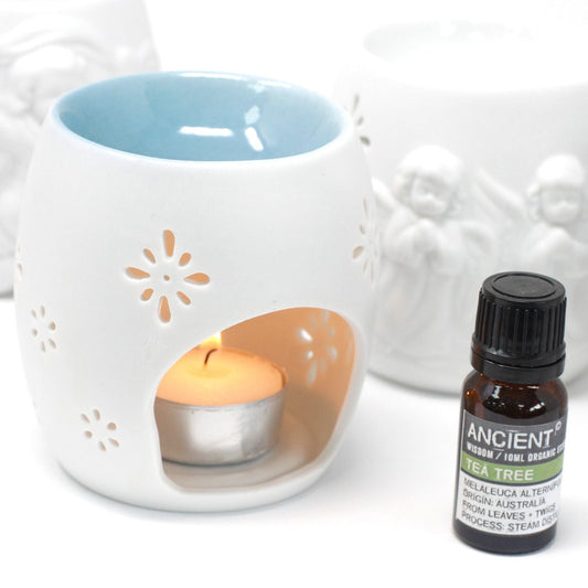 Cherubs Oil Burner - Assorted Design Classic White Oil Burners - Bath Indulgence