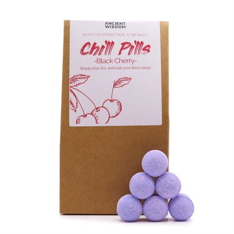 Chill Pills Gift Pack 350g - Black Cherry Chill Pill Gift Packs - Bath Indulgence