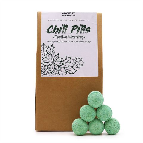 Chill Pills Gift Pack 350g - Festive Morning Chill Pill Gift Packs - Bath Indulgence