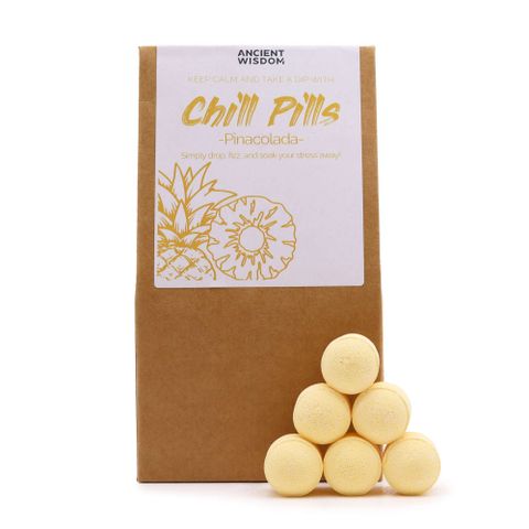 Chill Pills Gift Pack 350g - Pinacolada Chill Pill Gift Packs - Bath Indulgence