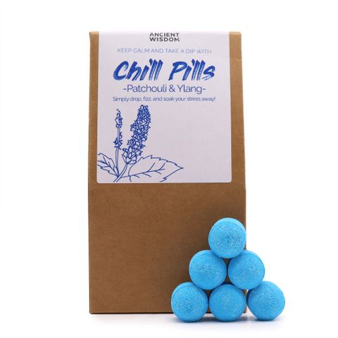 Chill Pills Gift Pack 350g - Ylang & Patchouli Chill Pill Gift Packs - Bath Indulgence