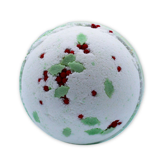 Christmas Bath Bomb - Holly Berry & Mistletoe Jumbo Bath Bombs - 180g - Bath Indulgence
