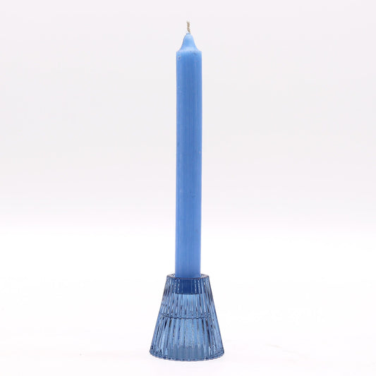 Flip Dinner Candle / Tealight Holder - Royal Blue Glass Candle Holders & Jars - Bath Indulgence