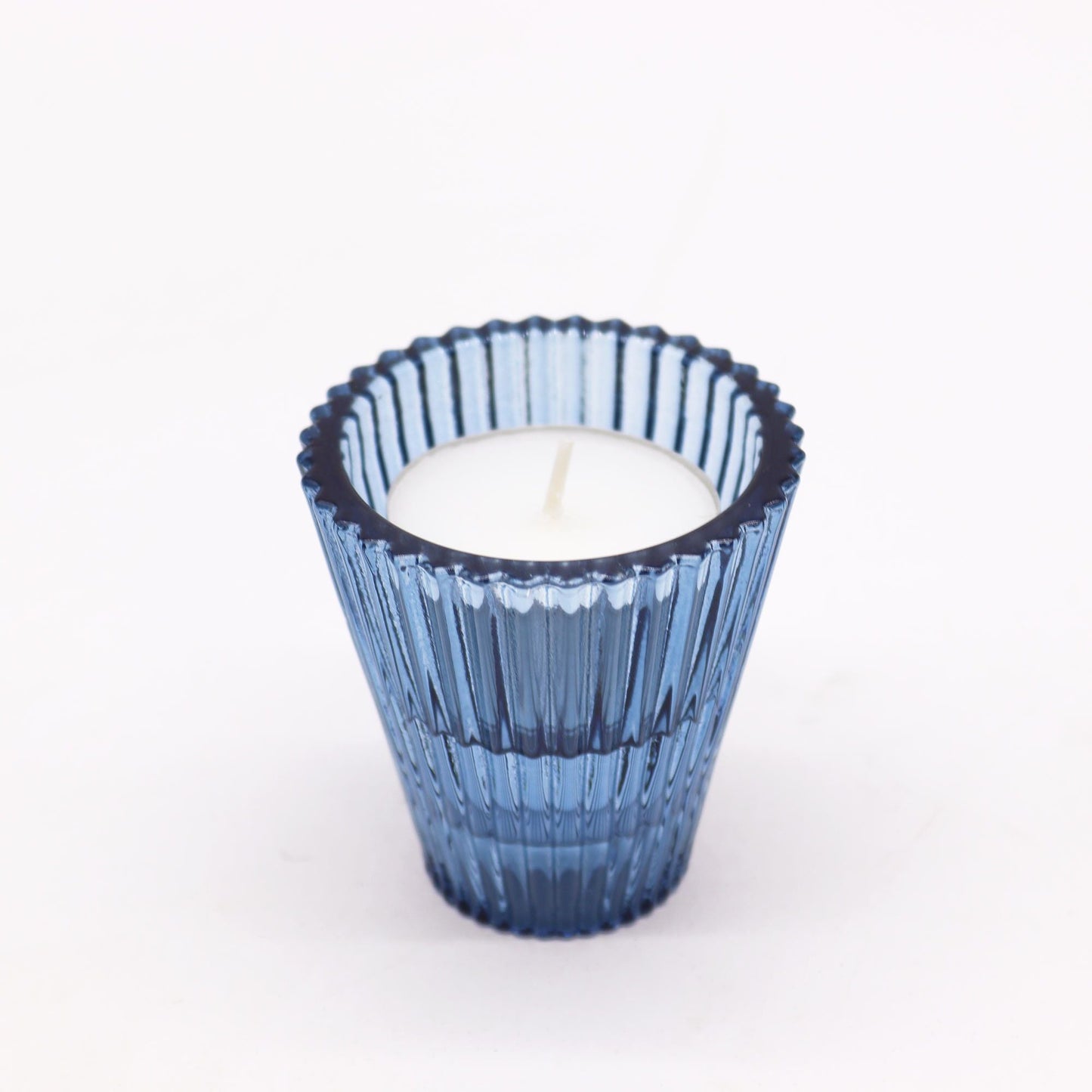 Flip Dinner Candle / Tealight Holder - Royal Blue Glass Candle Holders & Jars - Bath Indulgence