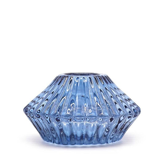 Flower Flip Dinner Candle / Tealight Holder - Royal Blue Glass Candle Holders & Jars - Bath Indulgence