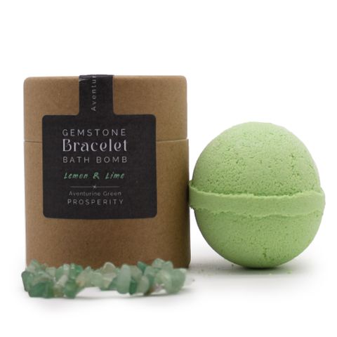 Green Aventurine Gem Bracelet Bath Bomb - Bath Indulgence
