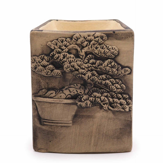 Hand Painted Bonsai Burner - Slate Cool Designs Oil Burners - Bath Indulgence