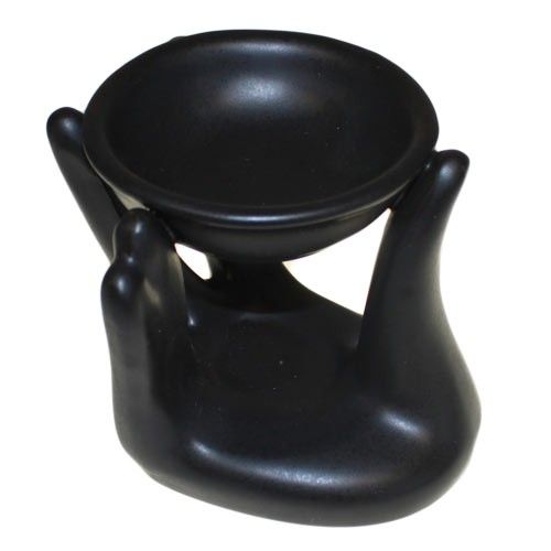 Helping Hand Oil Burner - Black Cool Designs Oil Burners - Bath Indulgence