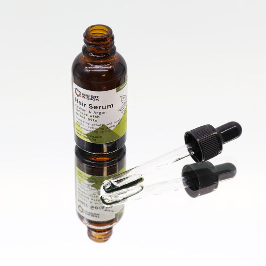 Herbal Organic Hair Serum 30ml - Handmade In UK Vegan Premium Ingredients - Bath Indulgence