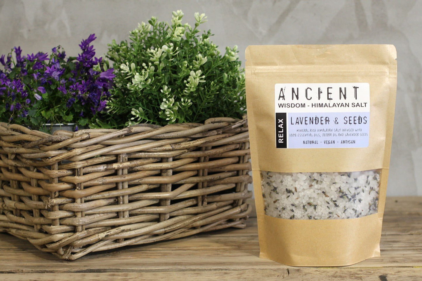 Lavender & Jojoba Essential Oil 500g Handmade Bath Salts - Bath Indulgence