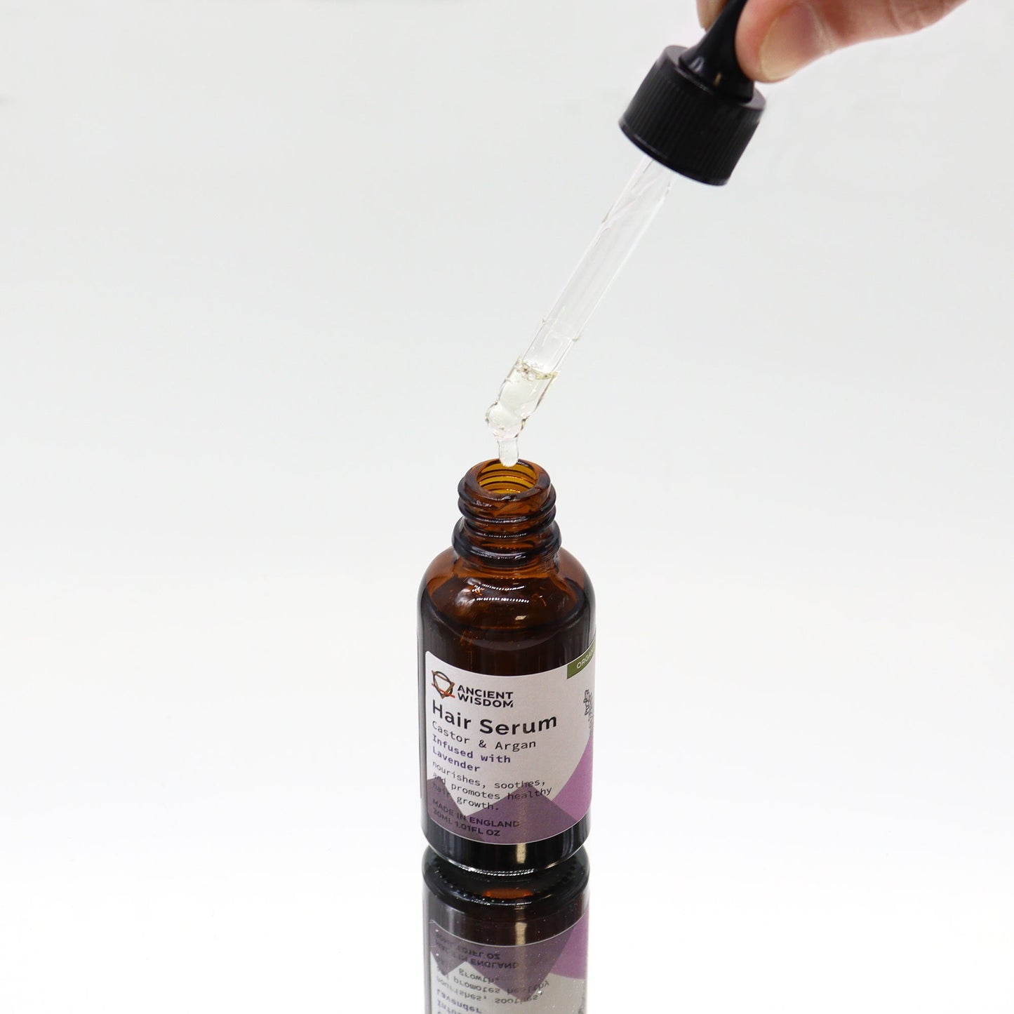 Lavender Organic Hair Serum 30ml - Handmade In UK Vegan Premium Ingredients - Bath Indulgence