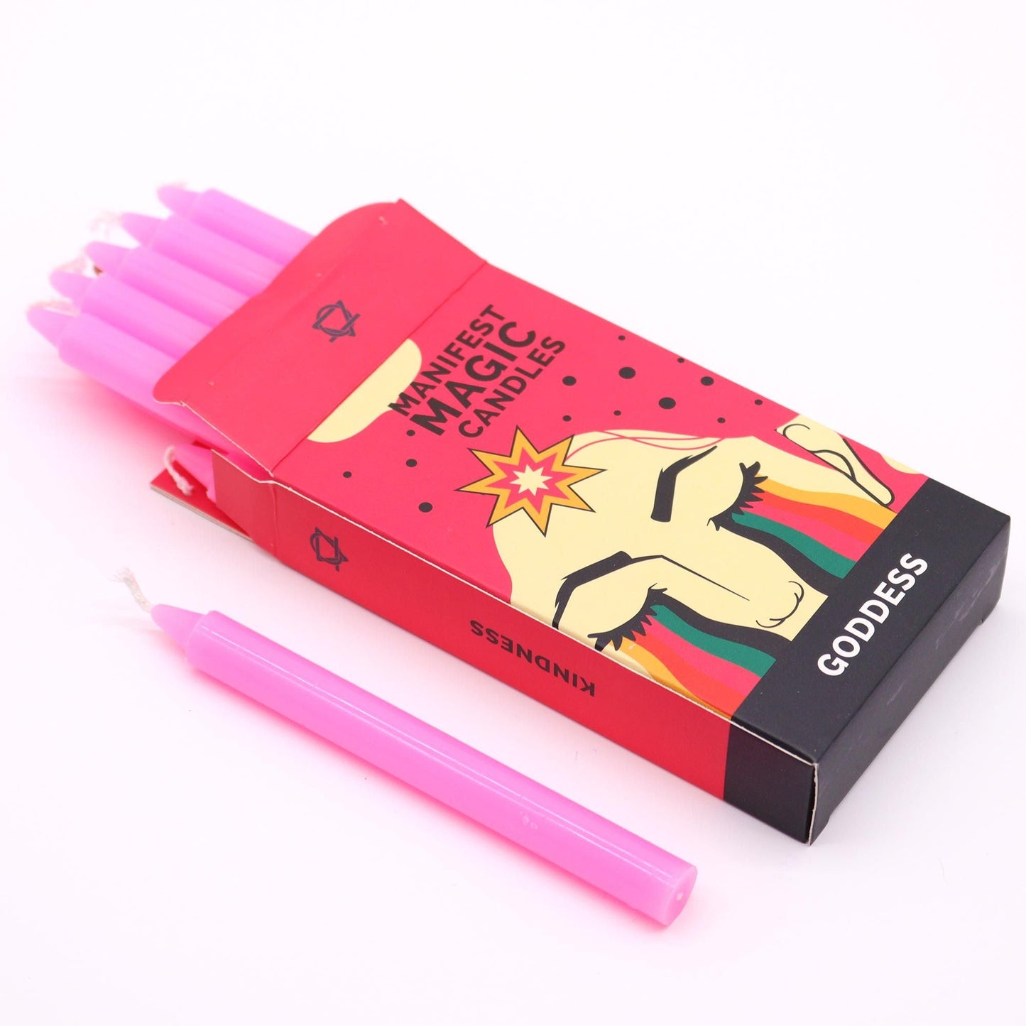 Manifest Magic Candles (pack of 12) - Pink Magic Candles for Manifestation - Bath Indulgence