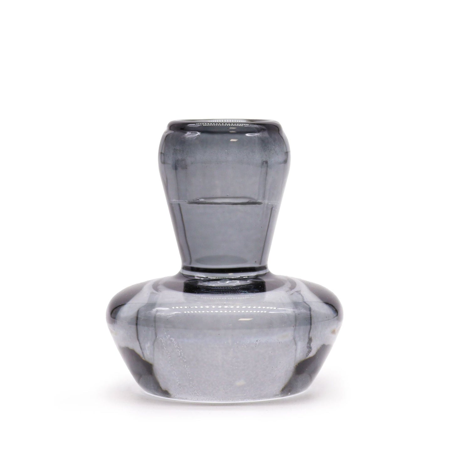 Mushroom Flip Dinner Candle / Tealight Holder - Midnight Grey Glass Candle Holders & Jars - Bath Indulgence