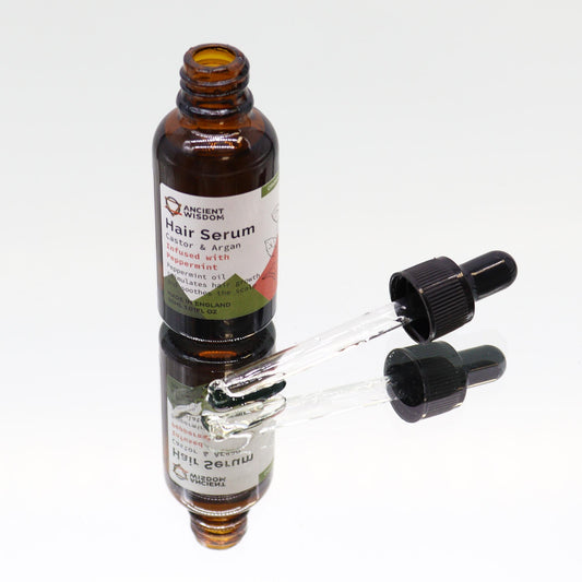 Peppermint Organic Hair Serum 30ml - Handmade In UK Vegan Premium Ingredients - Bath Indulgence