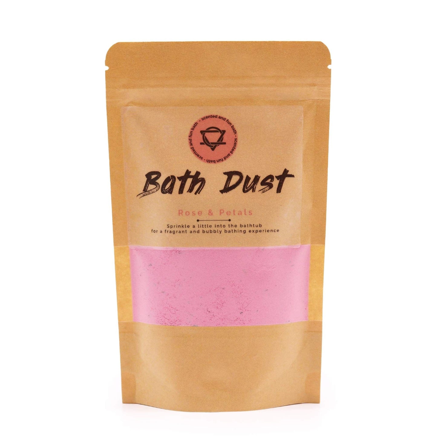 Rose & Petals Bath Dust - Classic Rose & Real Petals - 190g Pouch Bath Dust - 190g - Bath Indulgence