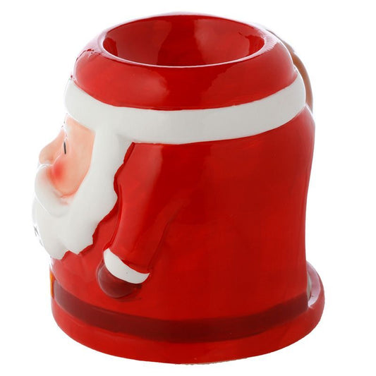 Santa Shaped Christmas Ceramic Oil Burner Oil Burners Mixed Designs - Bath Indulgence