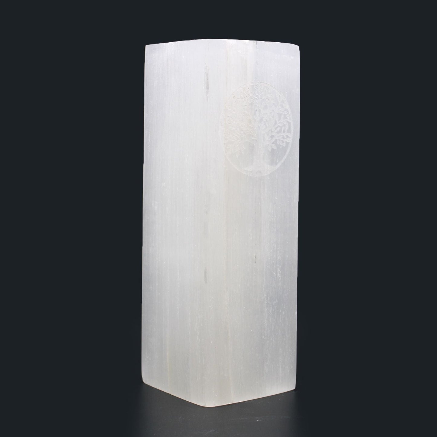 Selenite Block Lamp 25cm - Tree of Life Selenite Block Lamp - Bath Indulgence