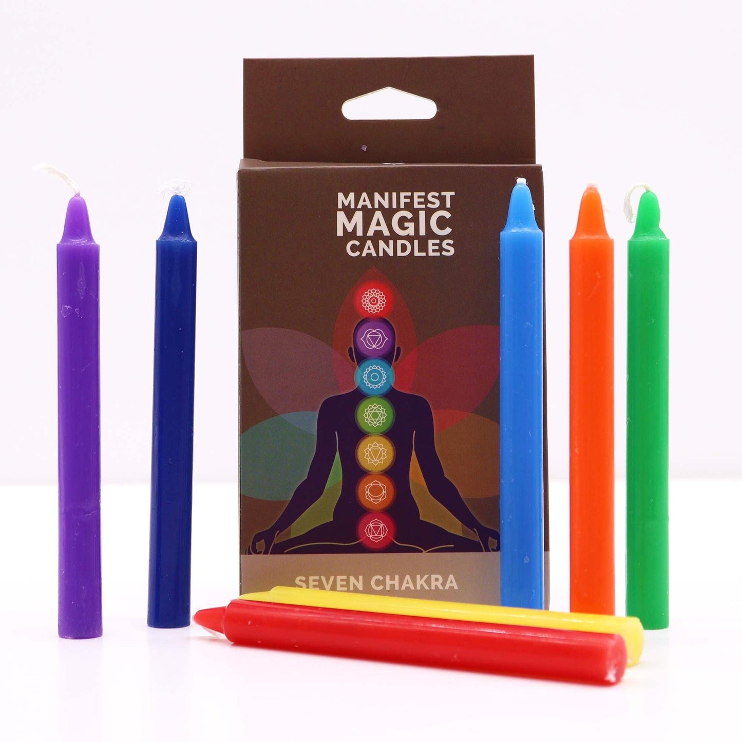 Seven Charkra Manifest Candles (pack of 7) Magic Candles for Manifestation - Bath Indulgence