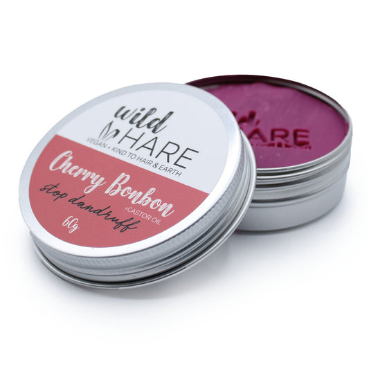 Wild Hare Cherry Solid Shampoo 60g - Handmade In UK Vegan Premium Ingredients - Bath Indulgence