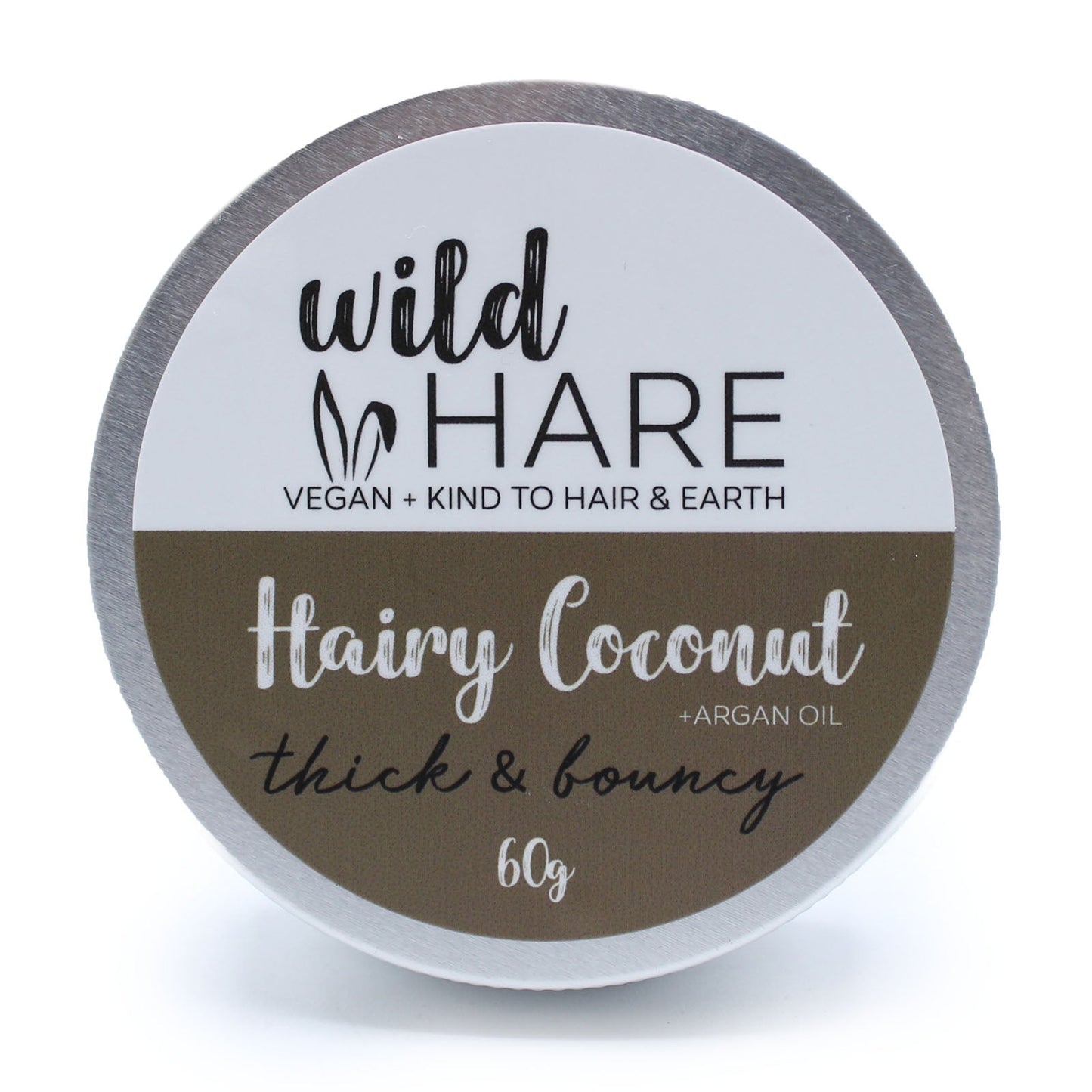 Wild Hare Hairy Coconut Solid Shampoo 60g - Handmade In UK Vegan Premium Ingredients - Bath Indulgence