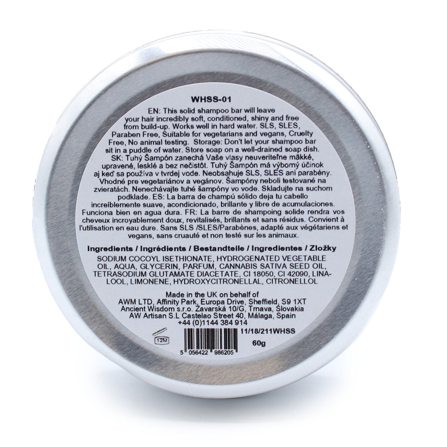 Wild Hare Orchid Solid Shampoo 60g - Handmade In UK Vegan Premium Ingredients - Bath Indulgence