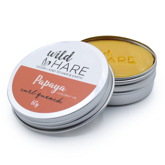 Wild Hare Pappaya Solid Shampoo 60g - Handmade In UK Vegan Premium Ingredients - Bath Indulgence