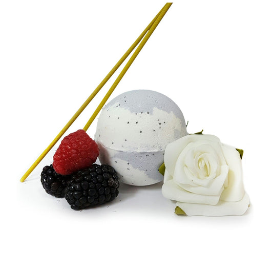 Black Raspberry & Vanilla Handmade Bath Bomb - Bath Indulgence