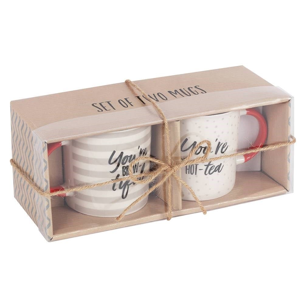 Brewtiful Mug Set You're a Hot - tea Microwave & Dishwasher safe Gift Set - Bath Indulgence