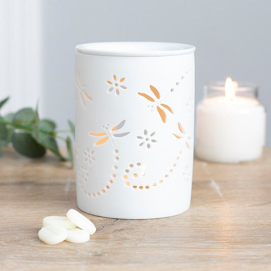 Dragonfly Tea Light Burner For Wax Melts - SALE Half Price - Bath Indulgence