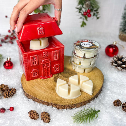 Festive House Burner & Wax Melt Gift Set - Bath Indulgence