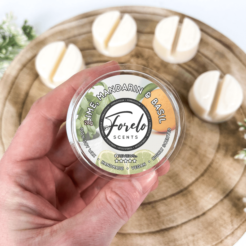 Lime, Mandarin & Basil · Unisex Soy Wax Melts - Bath Indulgence